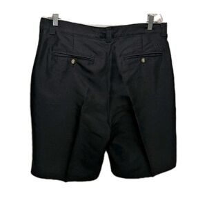 Adidas Black Pleated Seamed Dress Shorts 34 Preppy Office Wear 1111